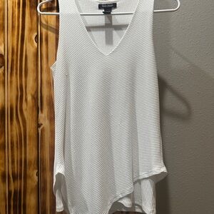 Torrid White Ribbed Tank Top
